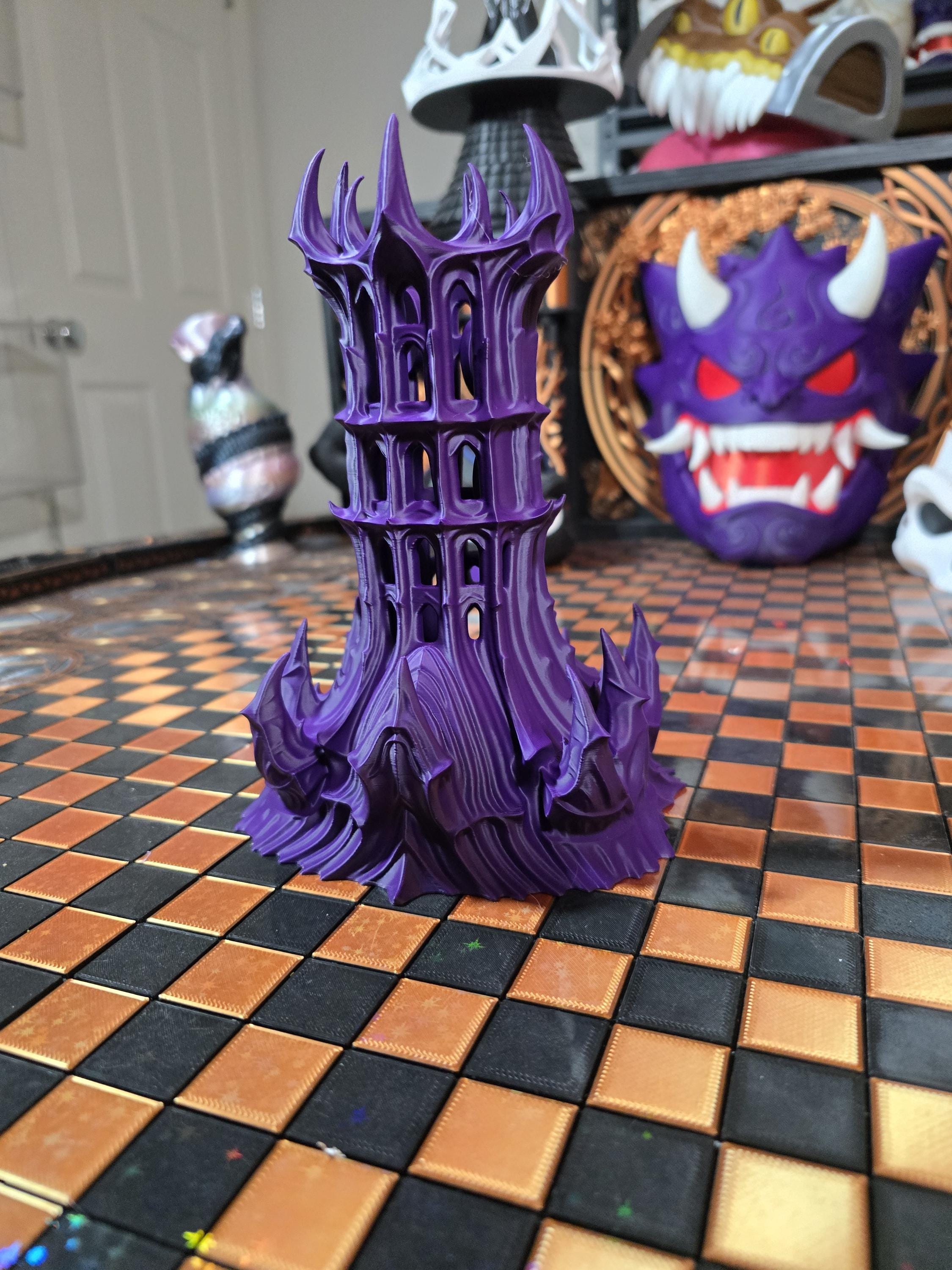 3D Printed Citadel Dice Tower - Deep Purple
