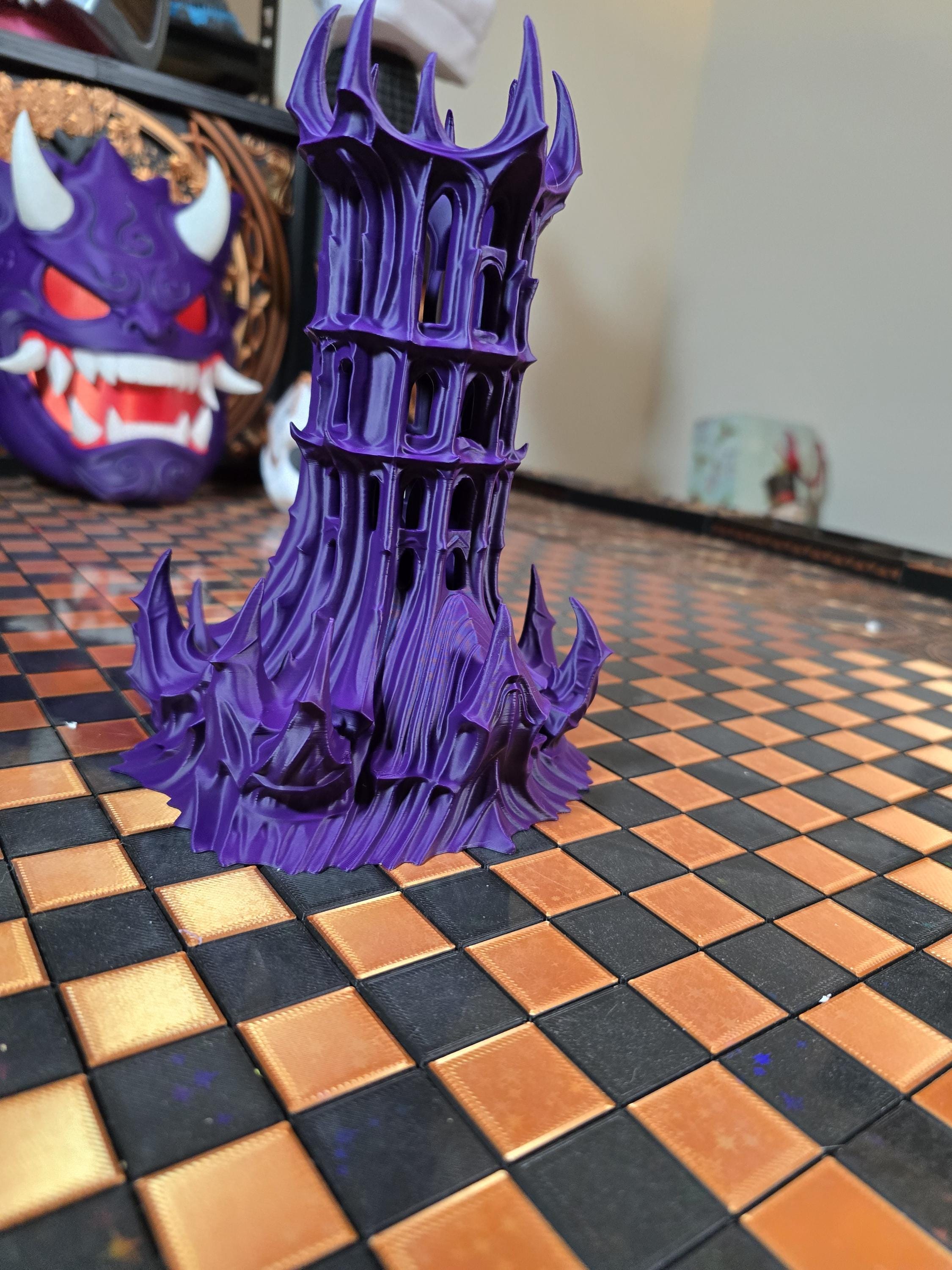 3D Printed Citadel Dice Tower - Deep Purple