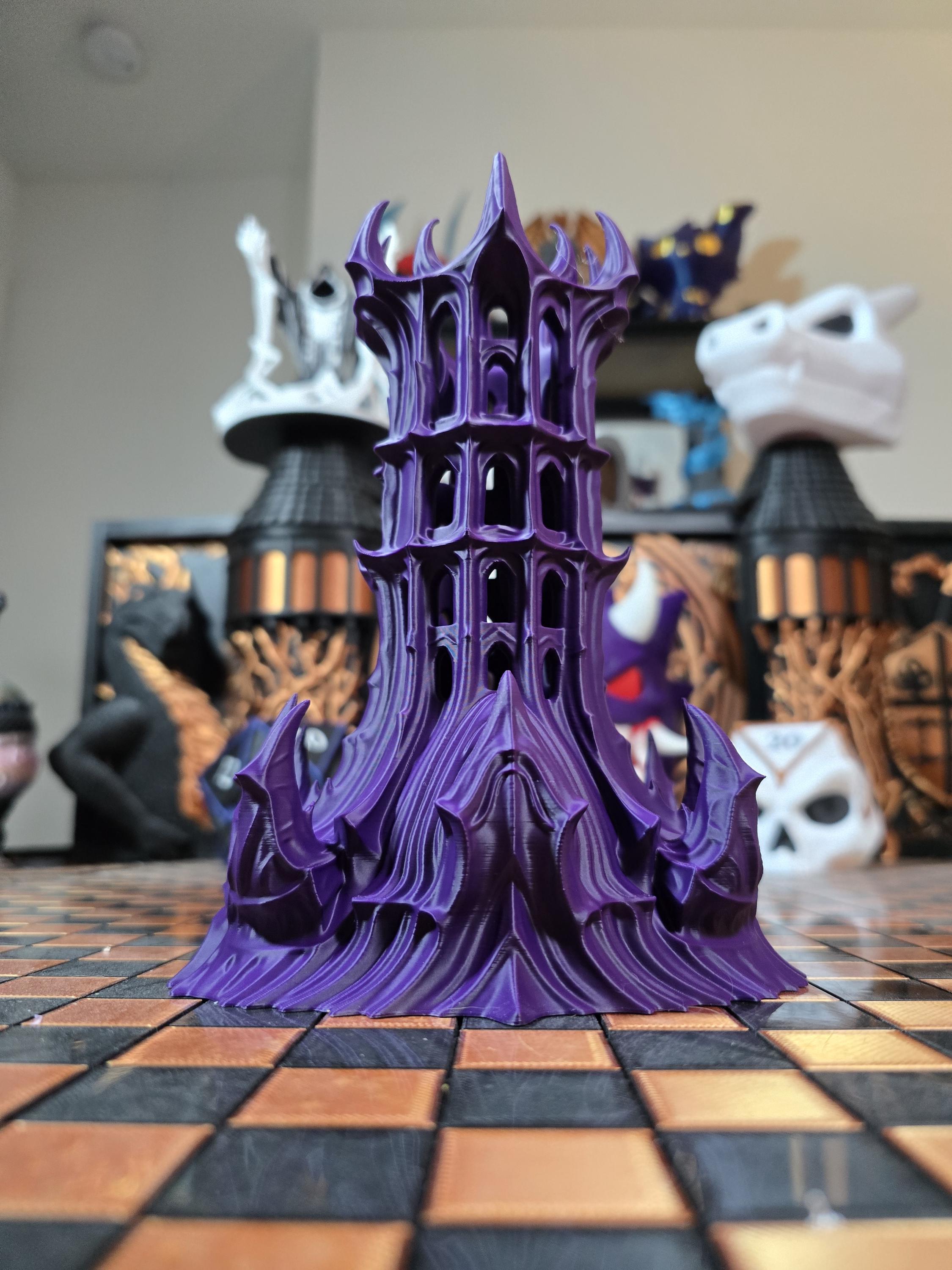 3D Printed Citadel Dice Tower - Deep Purple